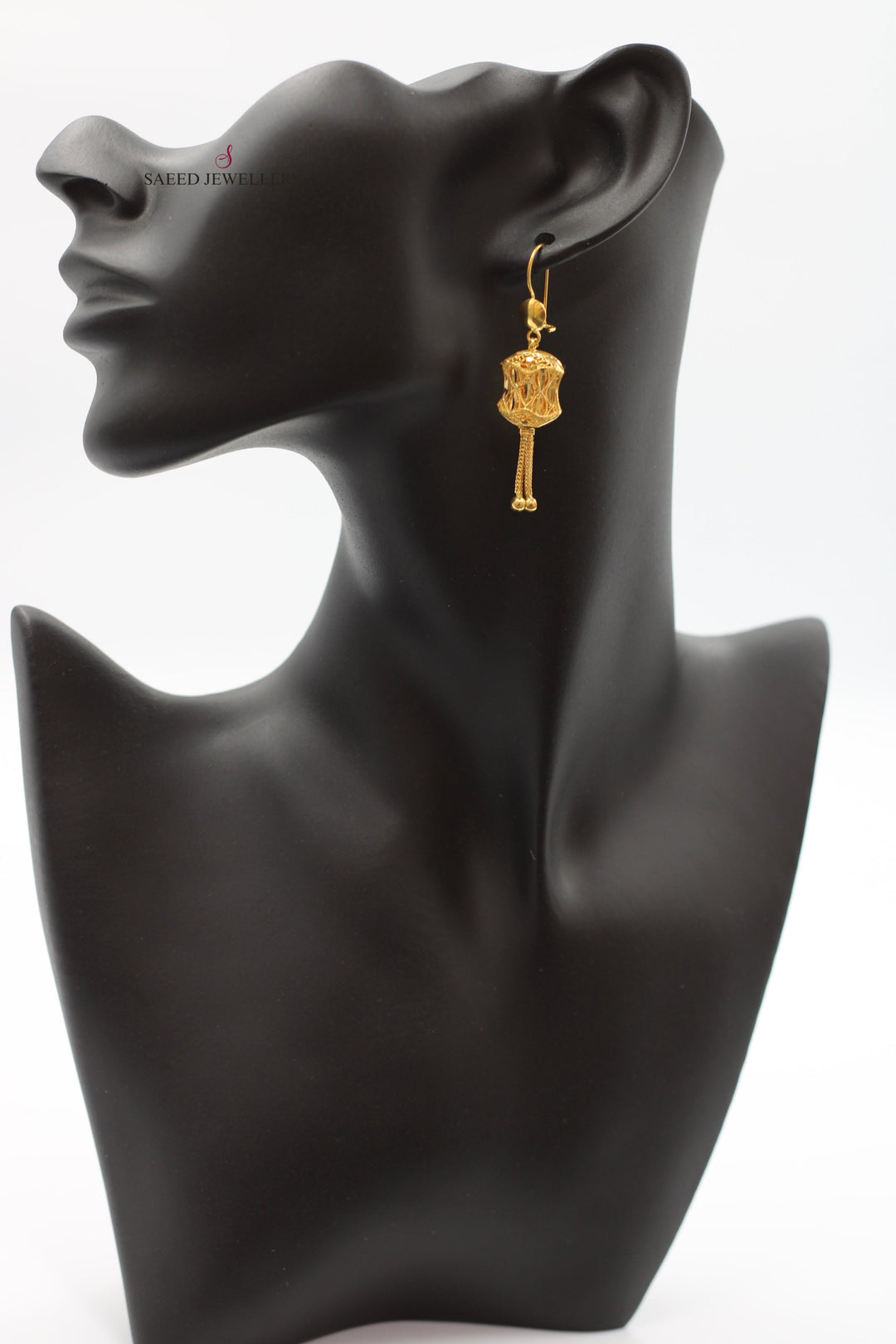 21K Gold Kuwaiti Earrings by Saeed Jewelry - Image 2