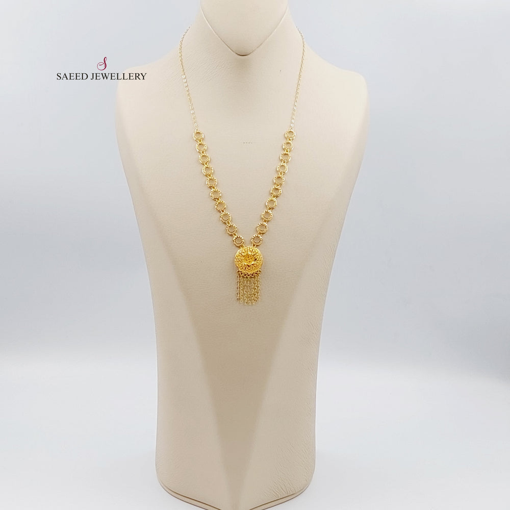 21K Gold Kuwaiti Necklace by Saeed Jewelry - Image 2