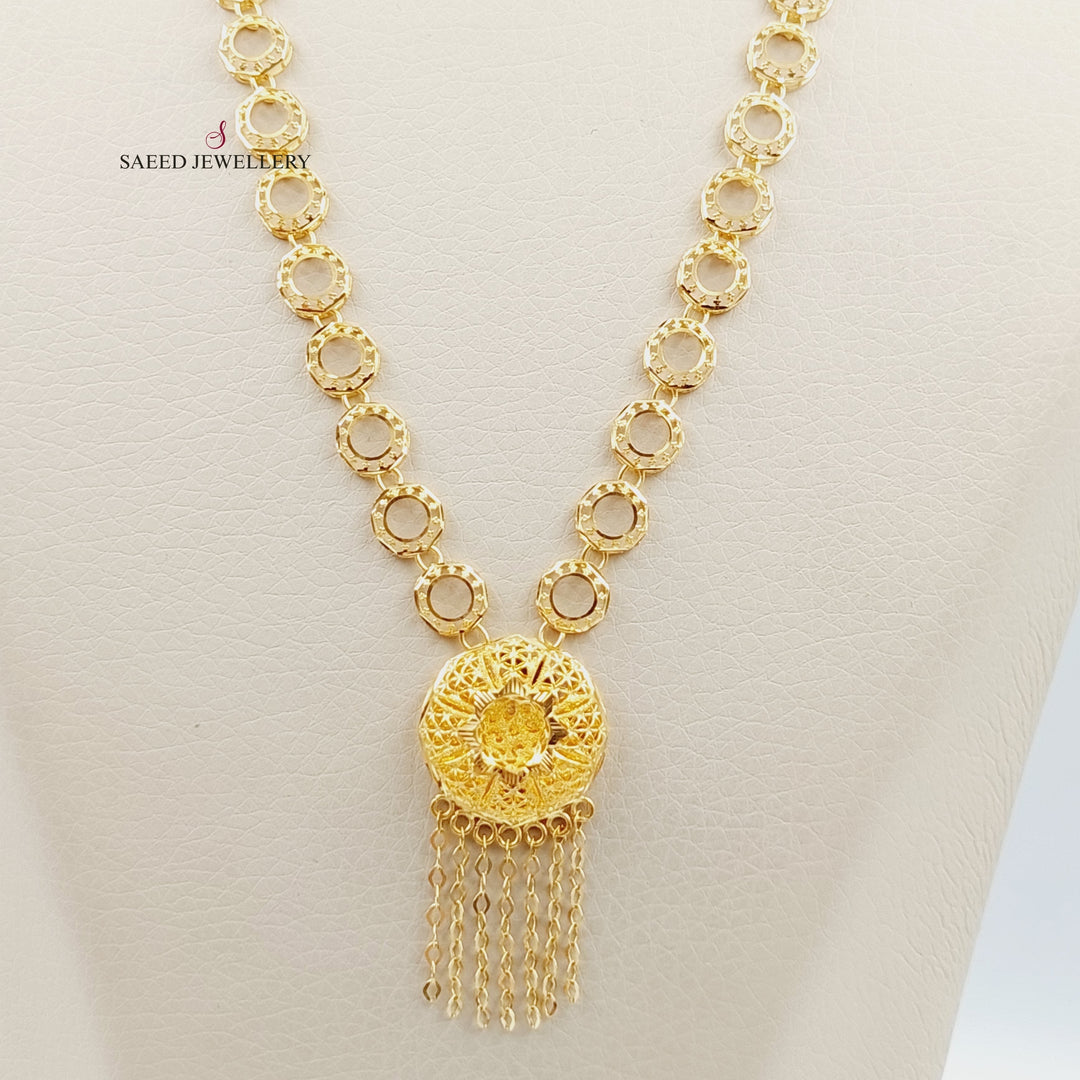 21K Gold Kuwaiti Necklace by Saeed Jewelry - Image 3