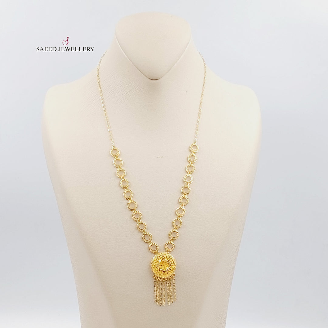 21K Gold Kuwaiti Necklace by Saeed Jewelry - Image 1