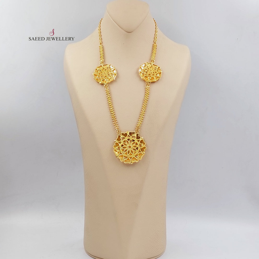 21K Gold Kuwaiti Necklace by Saeed Jewelry - Image 2