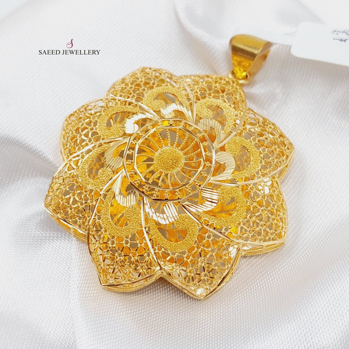 21K Gold Kuwaiti Pendant by Saeed Jewelry - Image 1