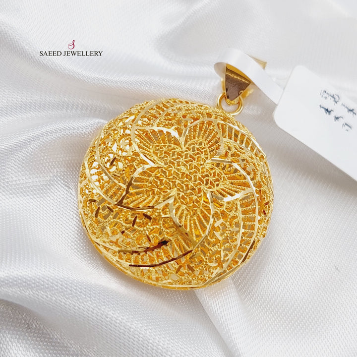 21K Gold Kuwaiti Pendant by Saeed Jewelry - Image 1