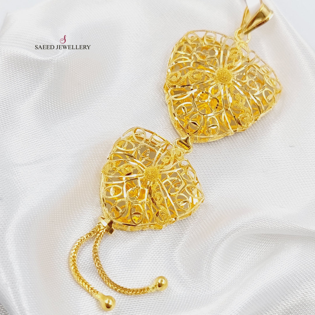 21K Gold Kuwaiti Pendant by Saeed Jewelry - Image 3