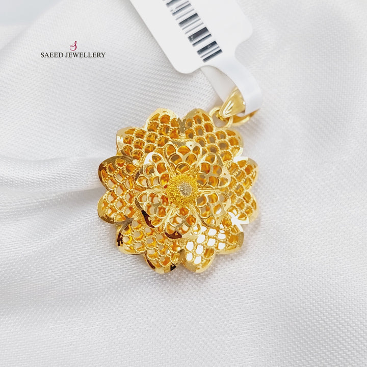 21K Gold Kuwaiti Pendant by Saeed Jewelry - Image 4