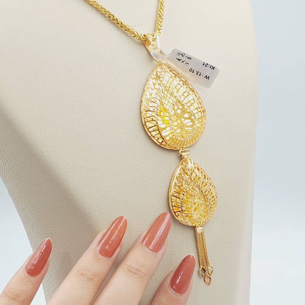 21K Gold Kuwaiti Pendant by Saeed Jewelry - Image 2