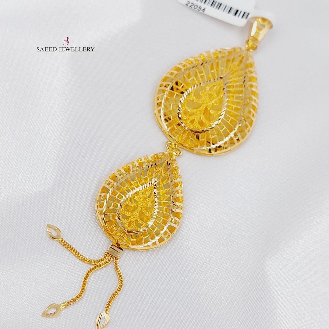 21K Gold Kuwaiti Pendant by Saeed Jewelry - Image 4