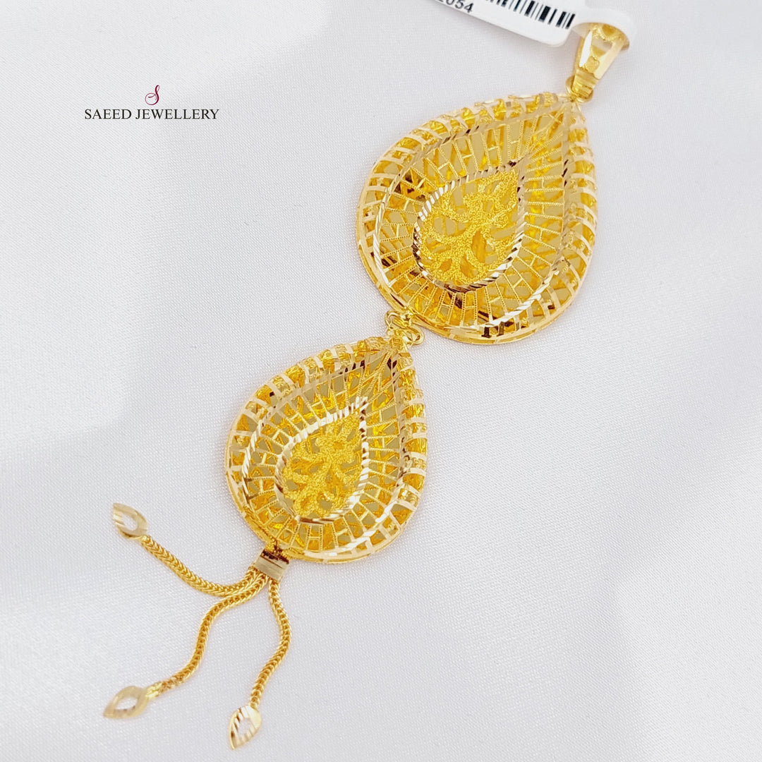 21K Gold Kuwaiti Pendant by Saeed Jewelry - Image 1