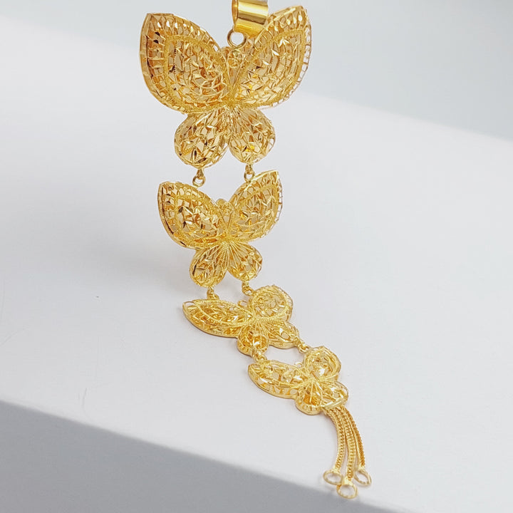 21K Gold Kuwaiti Pendant by Saeed Jewelry - Image 5