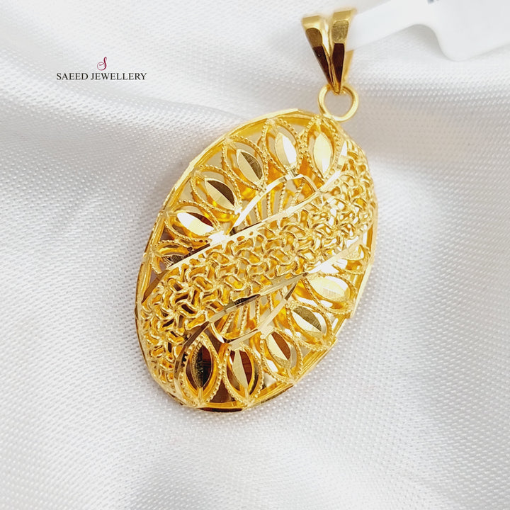 21K Gold Kuwaiti Pendant by Saeed Jewelry - Image 5