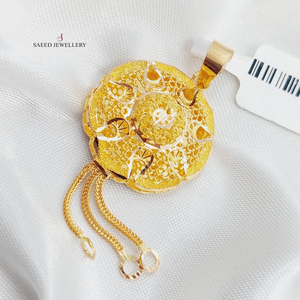 21K Gold Kuwaiti Pendant by Saeed Jewelry - Image 2