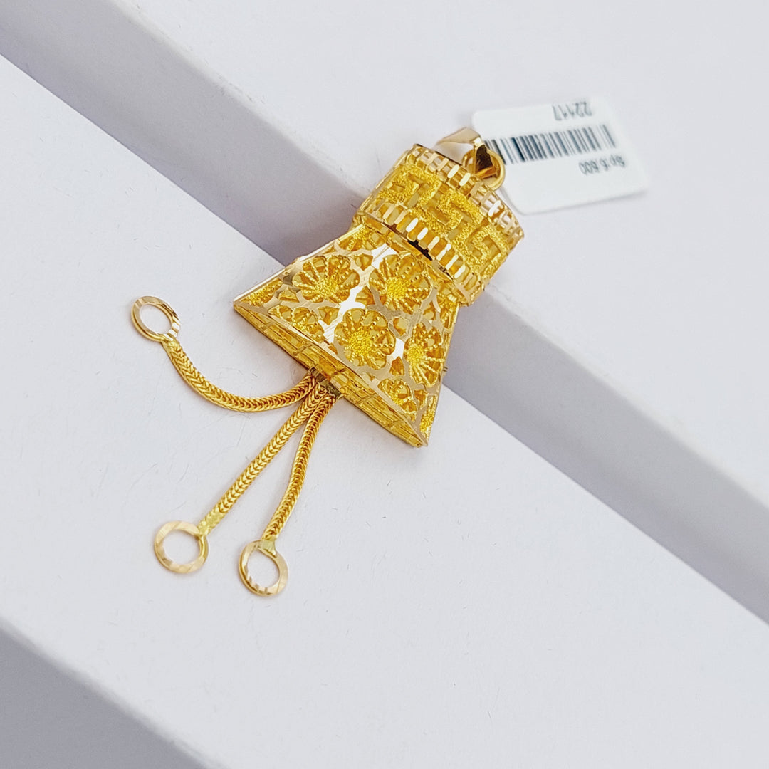 21K Gold Kuwaiti Pendant by Saeed Jewelry - Image 2