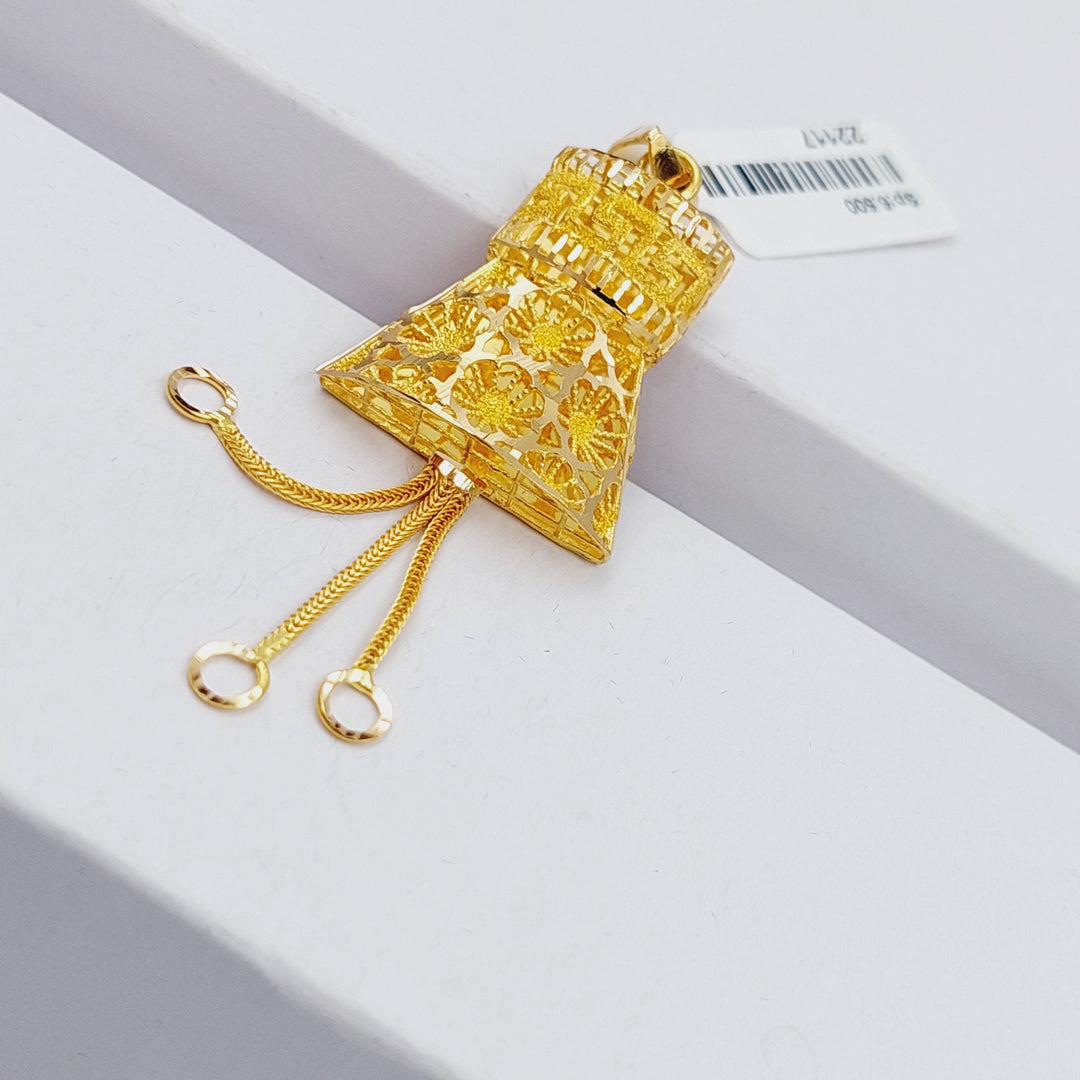 21K Gold Kuwaiti Pendant by Saeed Jewelry - Image 10