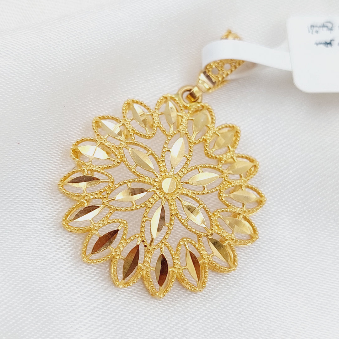 21K Gold Kuwaiti Pendant by Saeed Jewelry - Image 1