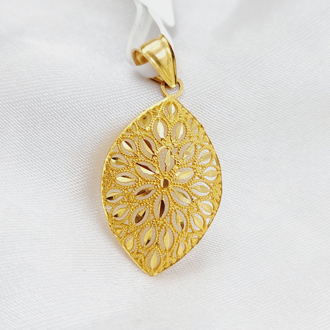 21K Gold Kuwaiti Pendant by Saeed Jewelry - Image 1