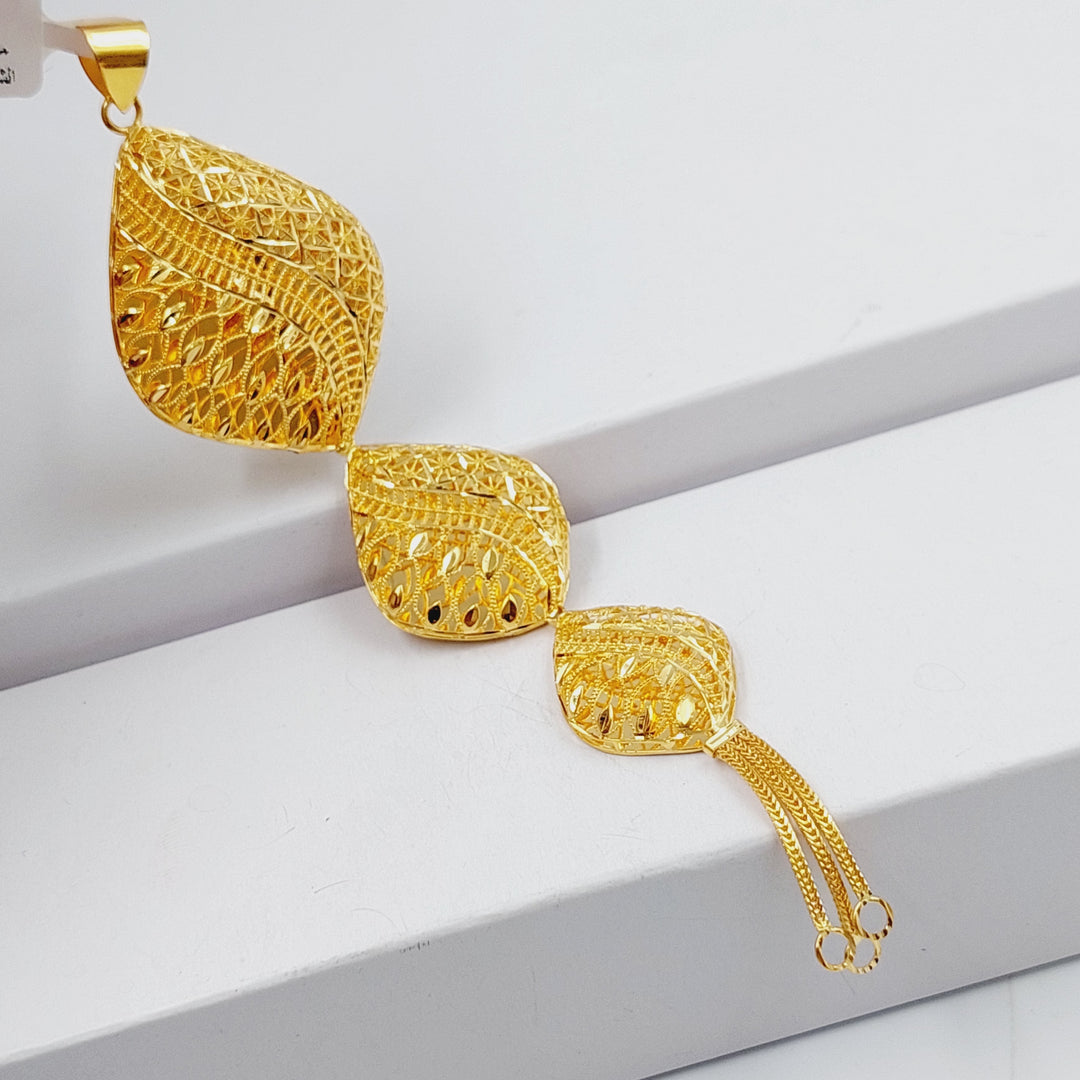 21K Gold Kuwaiti Pendant by Saeed Jewelry - Image 3