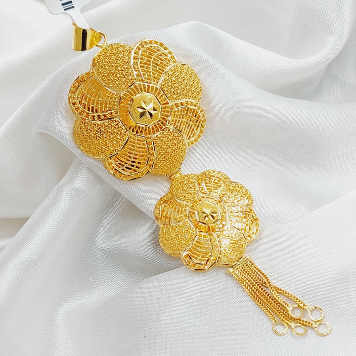 21K Gold Kuwaiti Pendant by Saeed Jewelry - Image 3