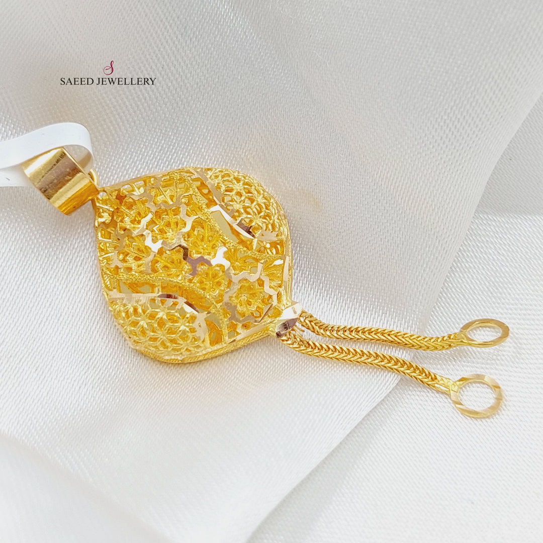 21K Gold Kuwaiti Pendant by Saeed Jewelry - Image 1