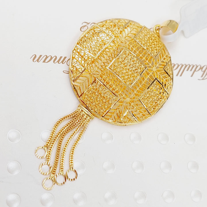 21K Gold Kuwaiti Pendant by Saeed Jewelry - Image 2