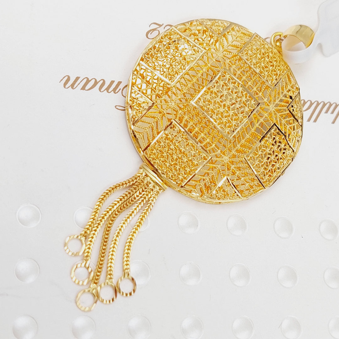 21K Gold Kuwaiti Pendant by Saeed Jewelry - Image 1