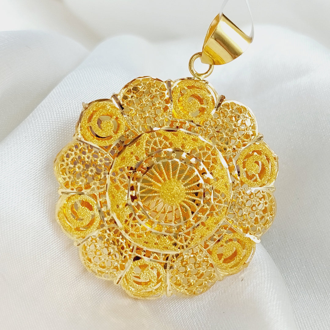 21K Gold Kuwaiti Pendant by Saeed Jewelry - Image 1