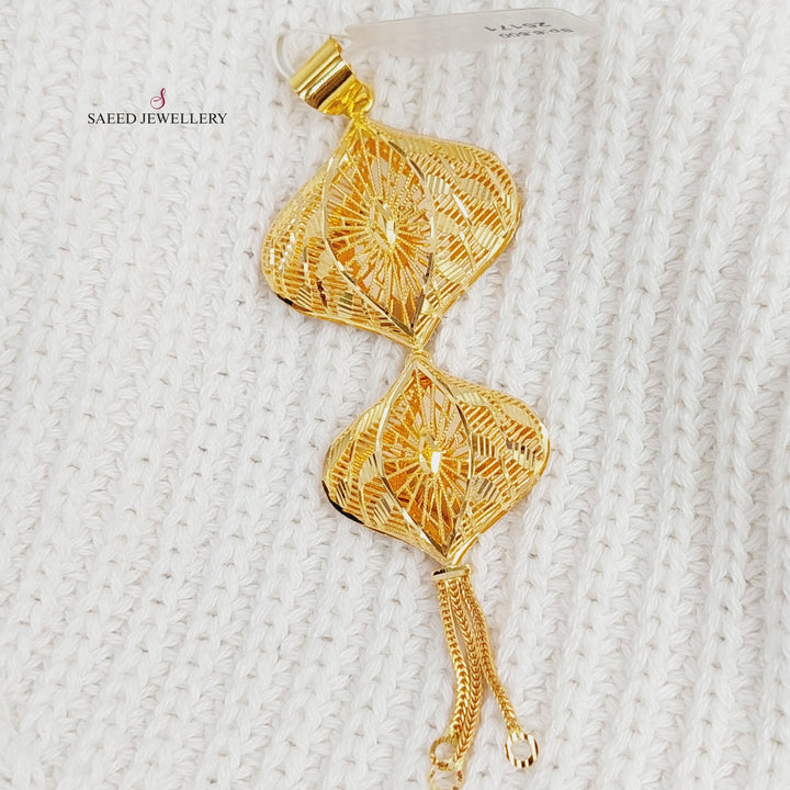 21K Gold Kuwaiti Pendant by Saeed Jewelry - Image 3