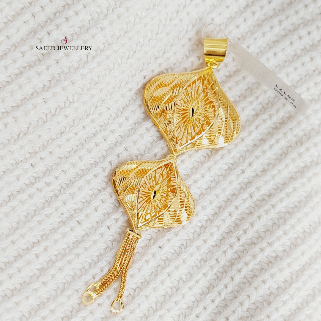 21K Gold Kuwaiti Pendant by Saeed Jewelry - Image 6