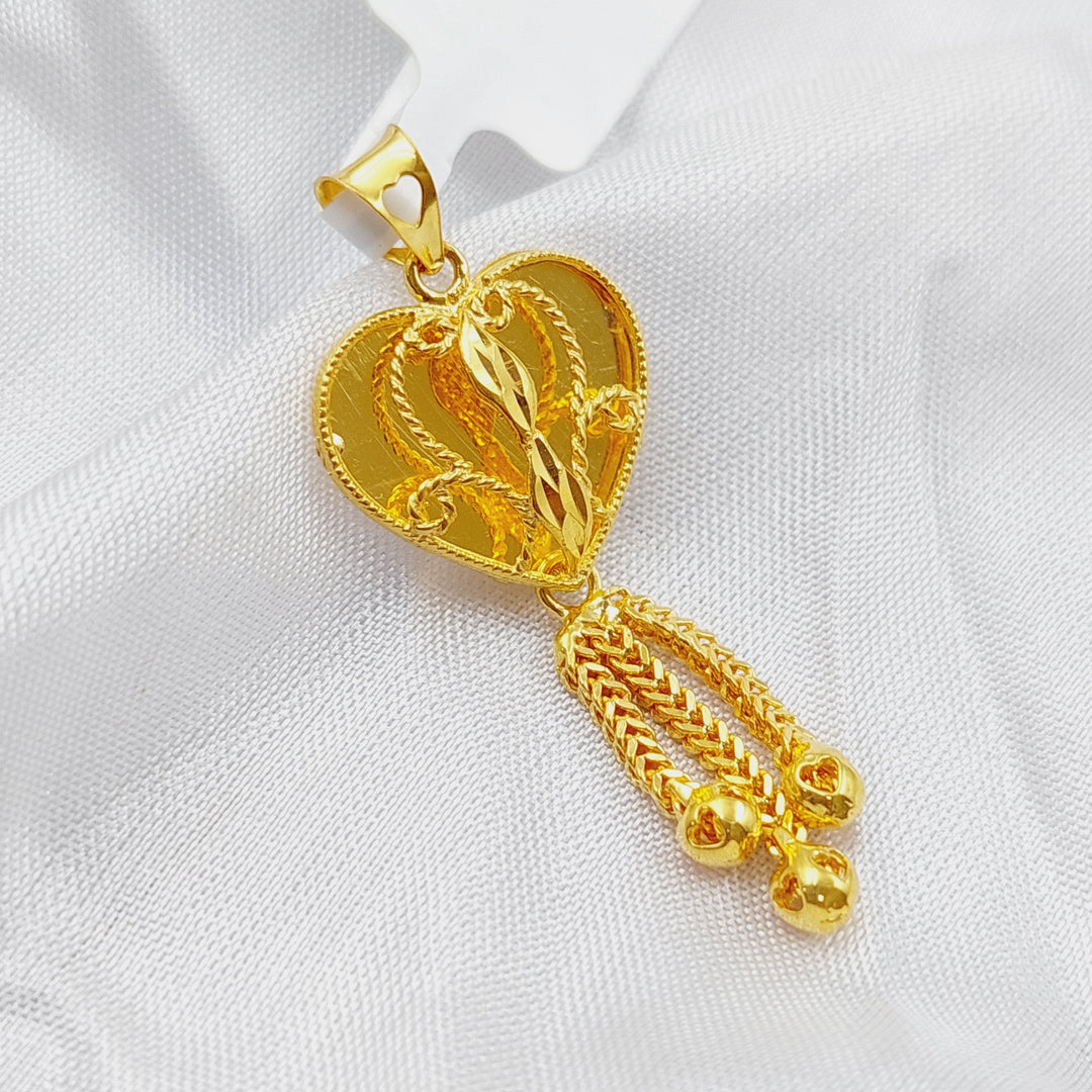 21K Gold Kuwaiti Pendant by Saeed Jewelry - Image 3