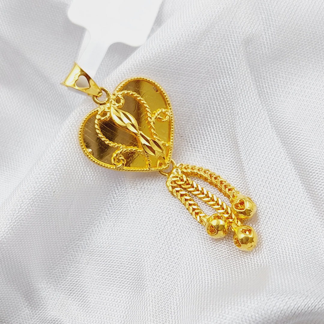 21K Gold Kuwaiti Pendant by Saeed Jewelry - Image 4