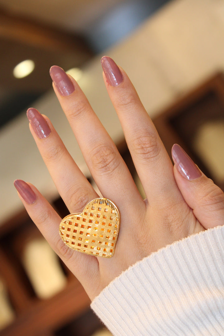 21K Gold Kuwaiti Ring by Saeed Jewelry - Image 2