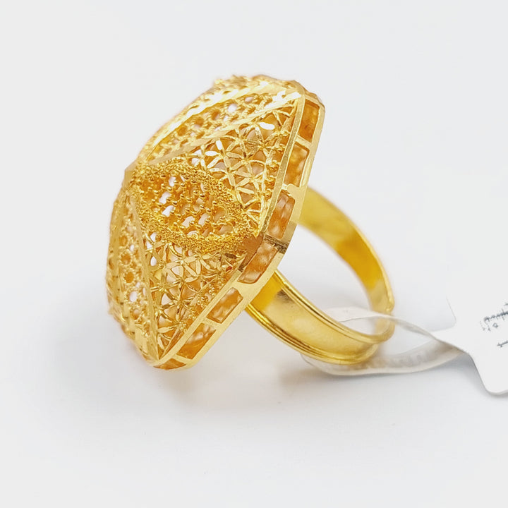 21K Gold Kuwaiti Ring by Saeed Jewelry - Image 3