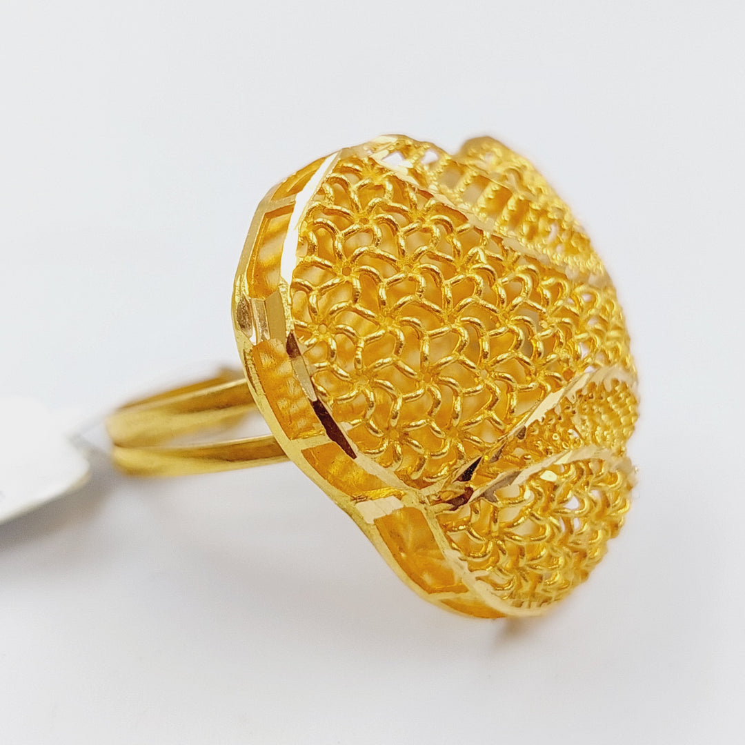 21K Gold Kuwaiti Ring by Saeed Jewelry - Image 1