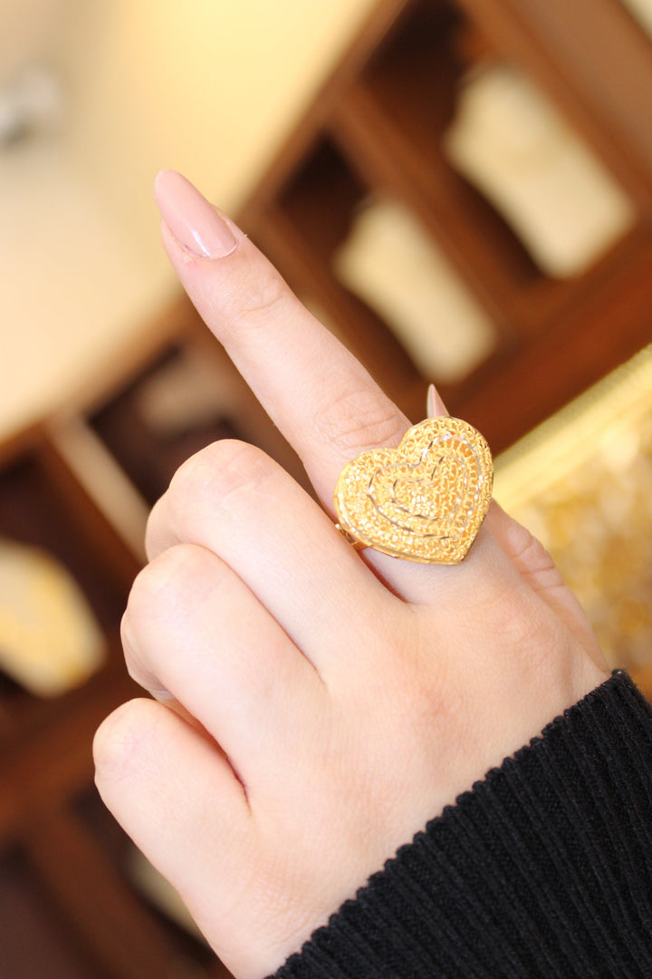 21K Gold Kuwaiti Ring by Saeed Jewelry - Image 2