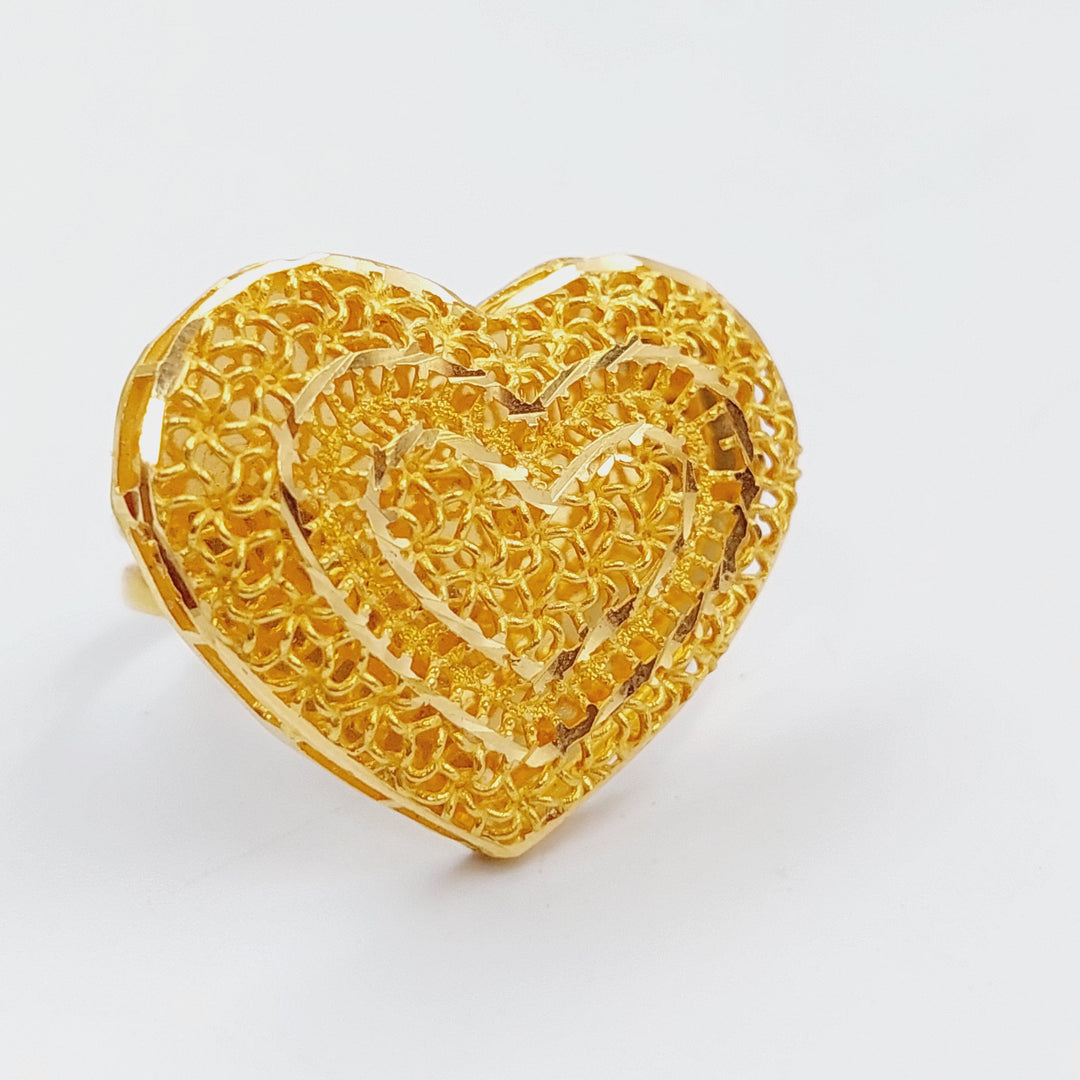 21K Gold Kuwaiti Ring by Saeed Jewelry - Image 3