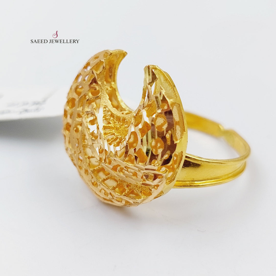 21K Gold Kuwaiti Ring by Saeed Jewelry - Image 1