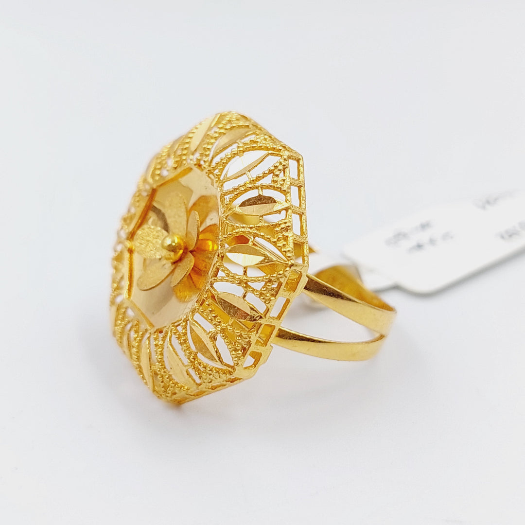 21K Gold Kuwaiti Ring by Saeed Jewelry - Image 3