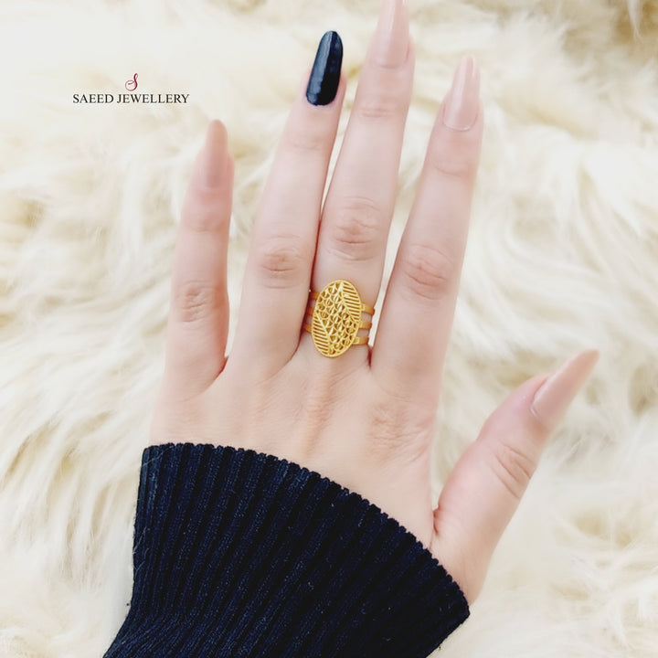 21K Gold Kuwaiti Ring by Saeed Jewelry - Image 2