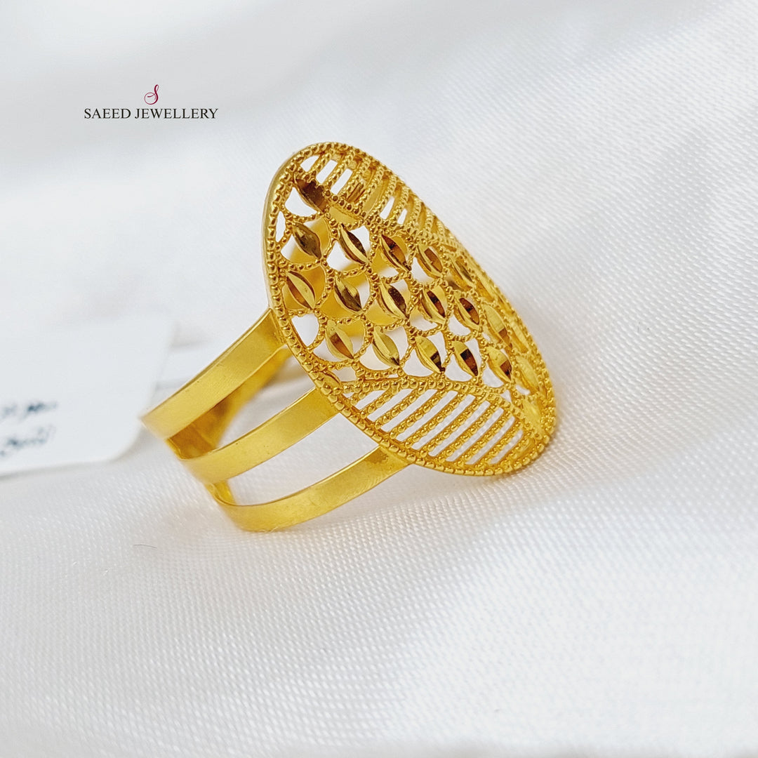 21K Gold Kuwaiti Ring by Saeed Jewelry - Image 3