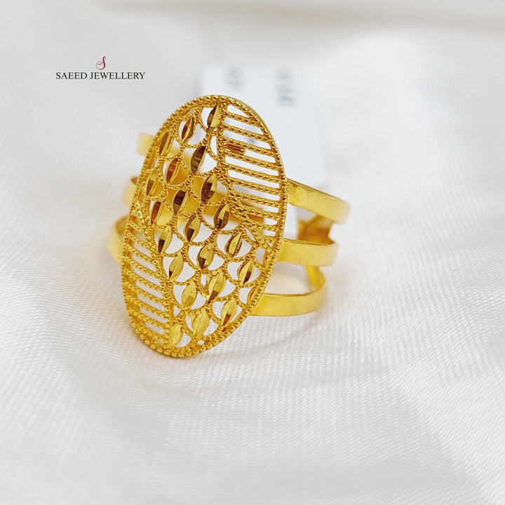 21K Gold Kuwaiti Ring by Saeed Jewelry - Image 4