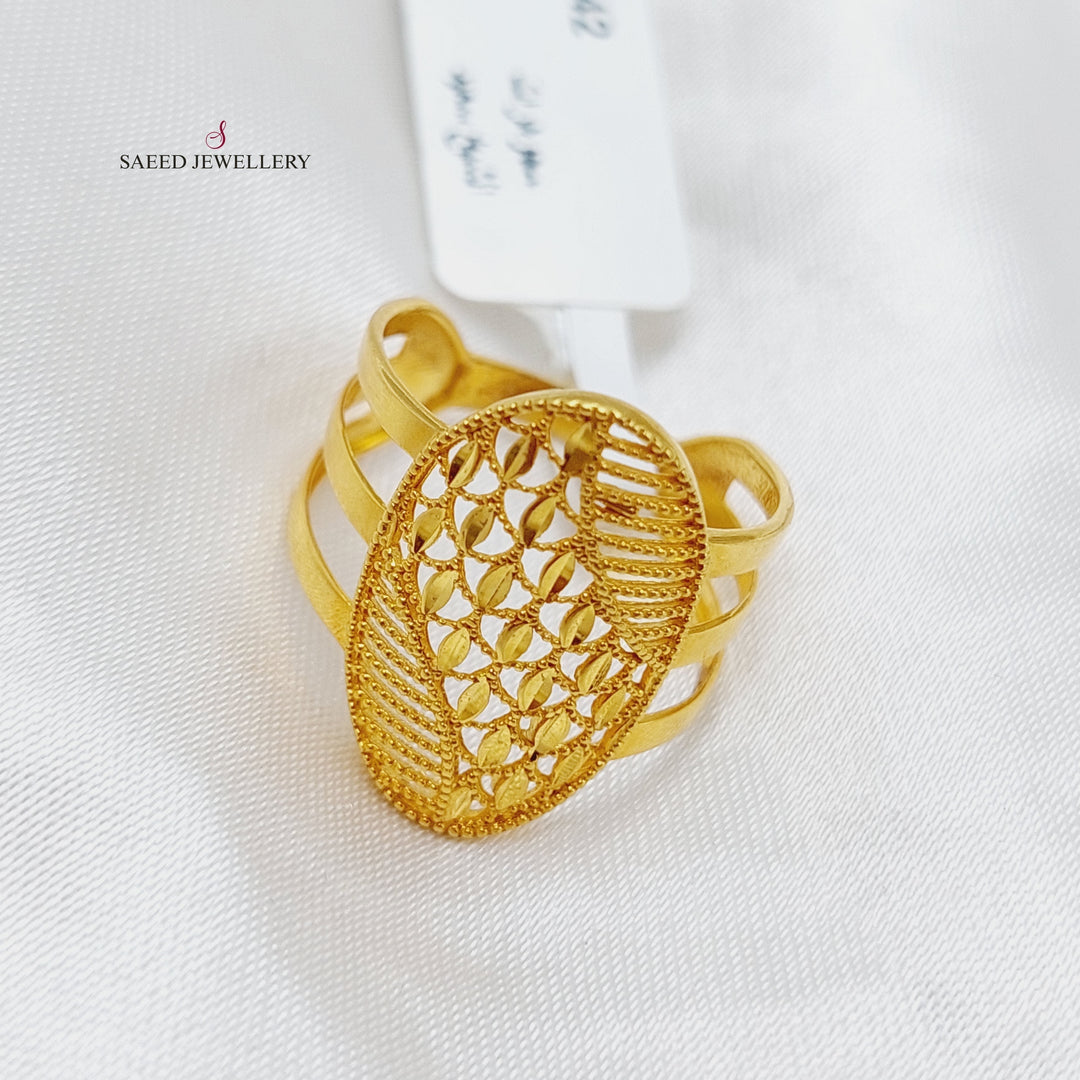 21K Gold Kuwaiti Ring by Saeed Jewelry - Image 5