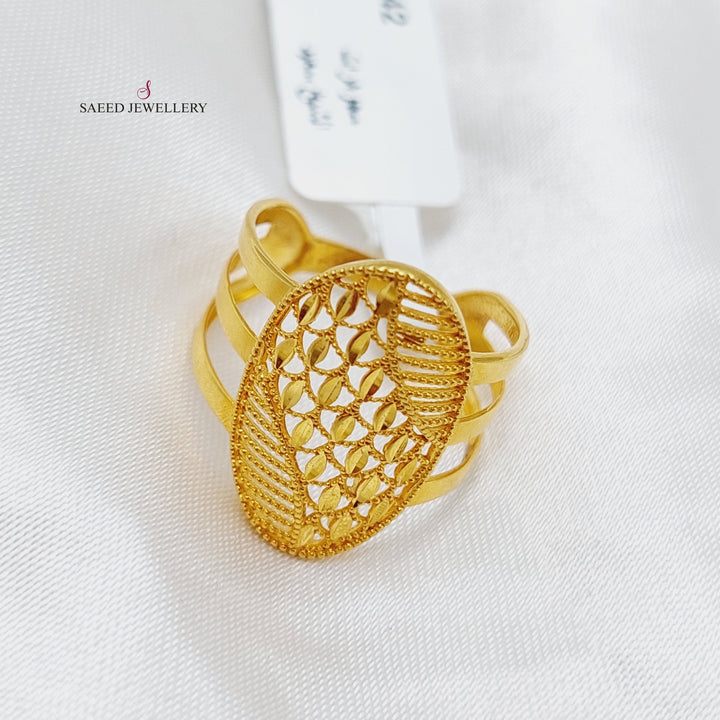 21K Gold Kuwaiti Ring by Saeed Jewelry - Image 5