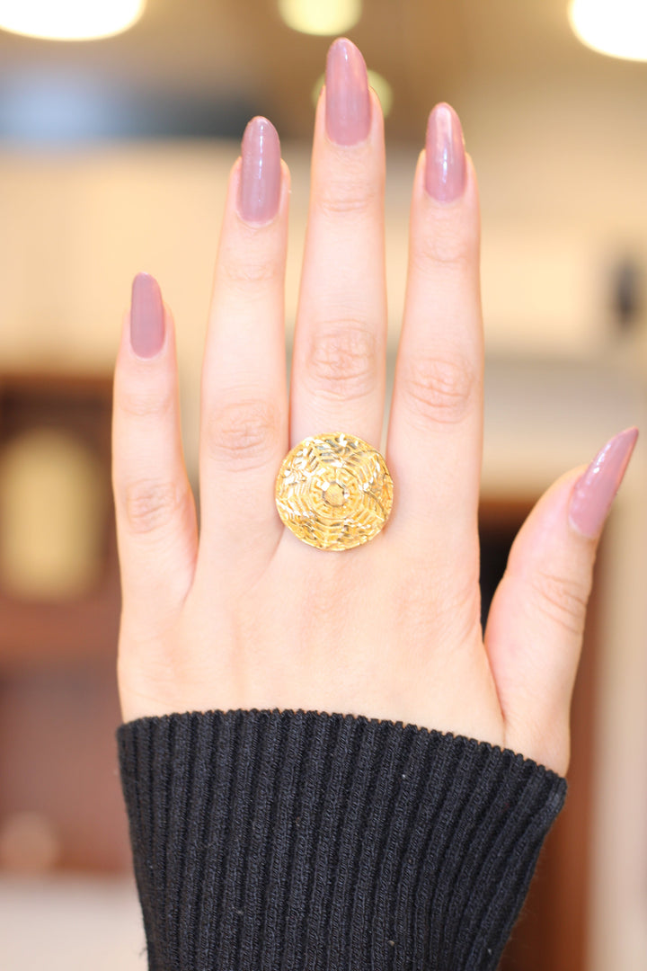 21K Gold Kuwaiti Ring by Saeed Jewelry - Image 3