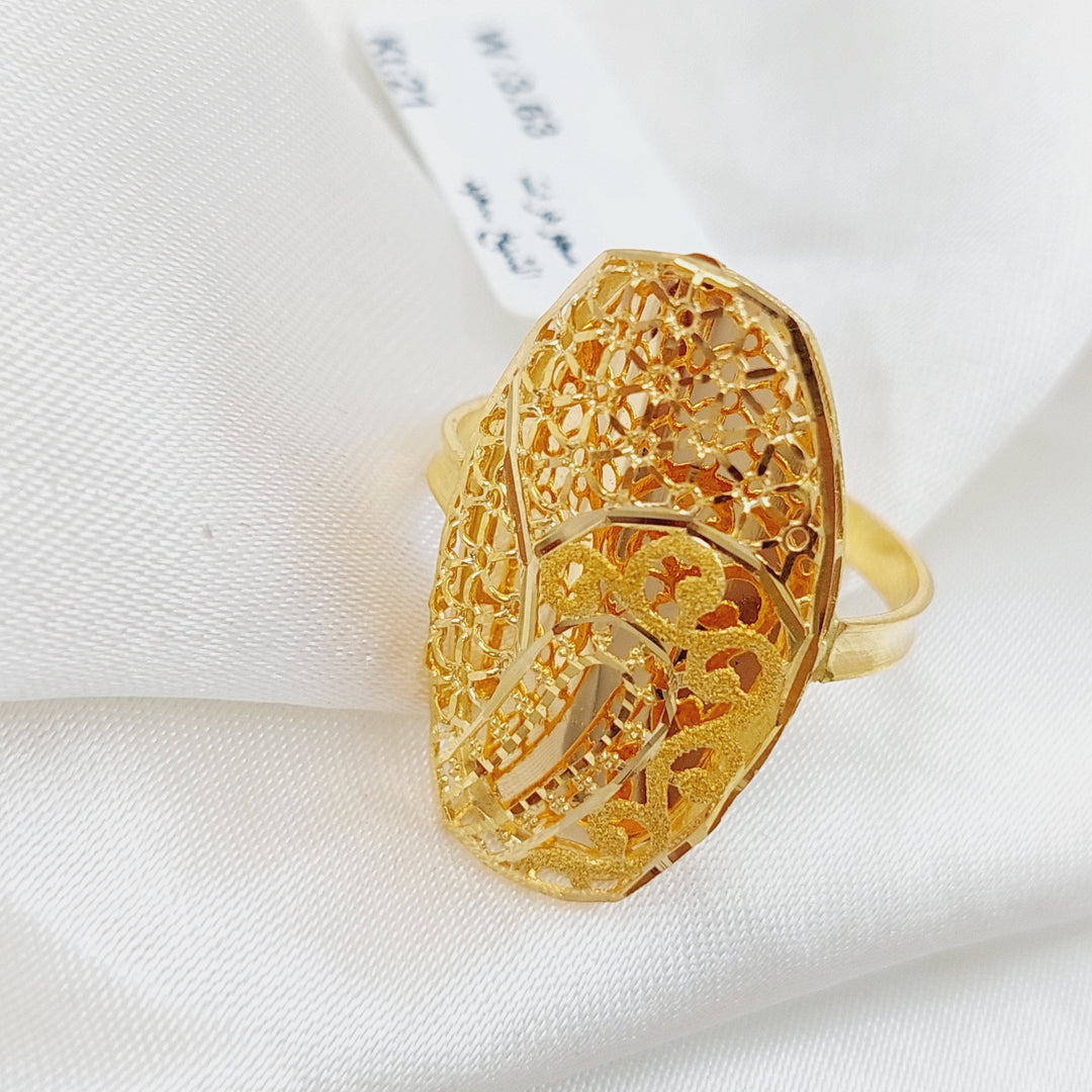 21K Gold Kuwaiti Ring by Saeed Jewelry - Image 3