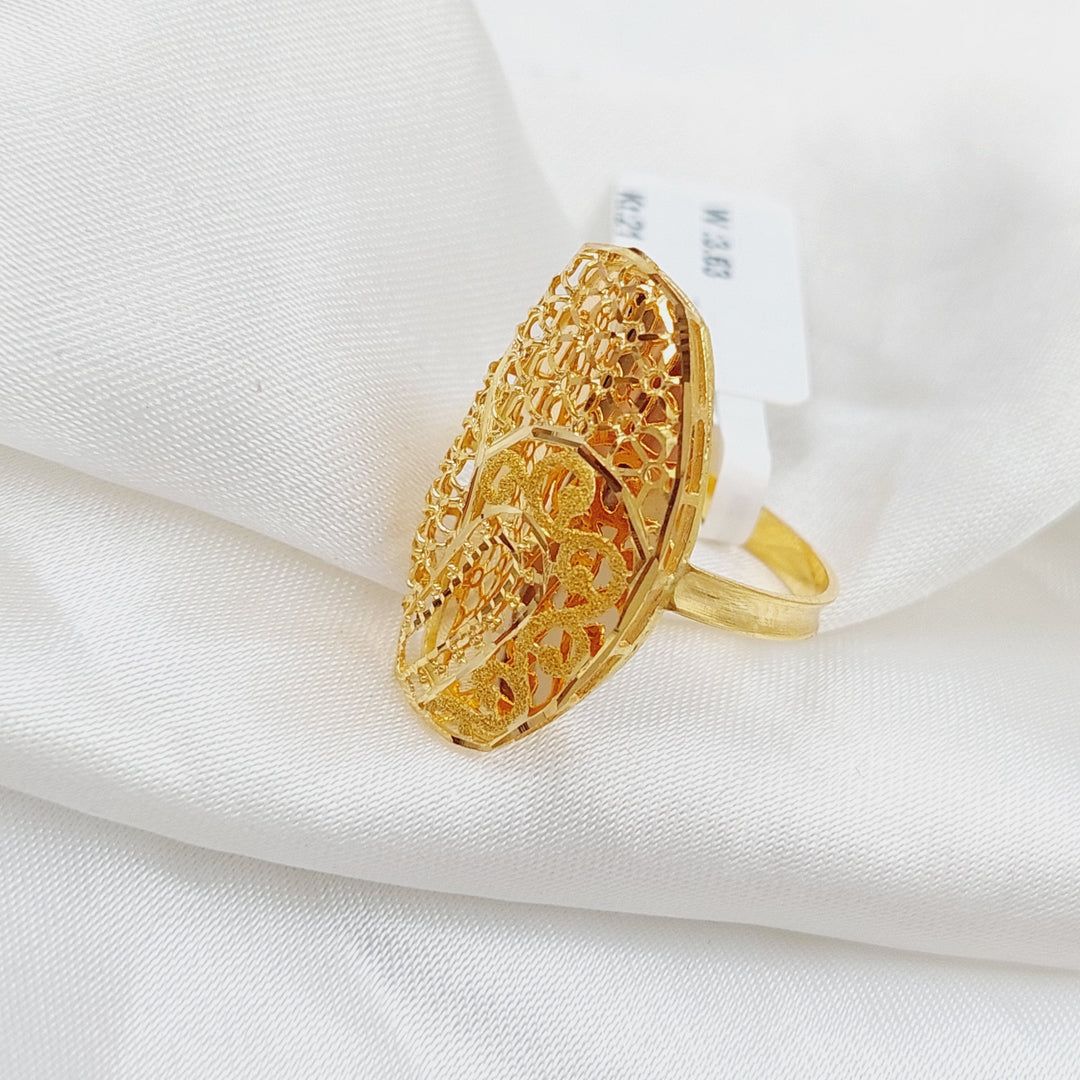 21K Gold Kuwaiti Ring by Saeed Jewelry - Image 4