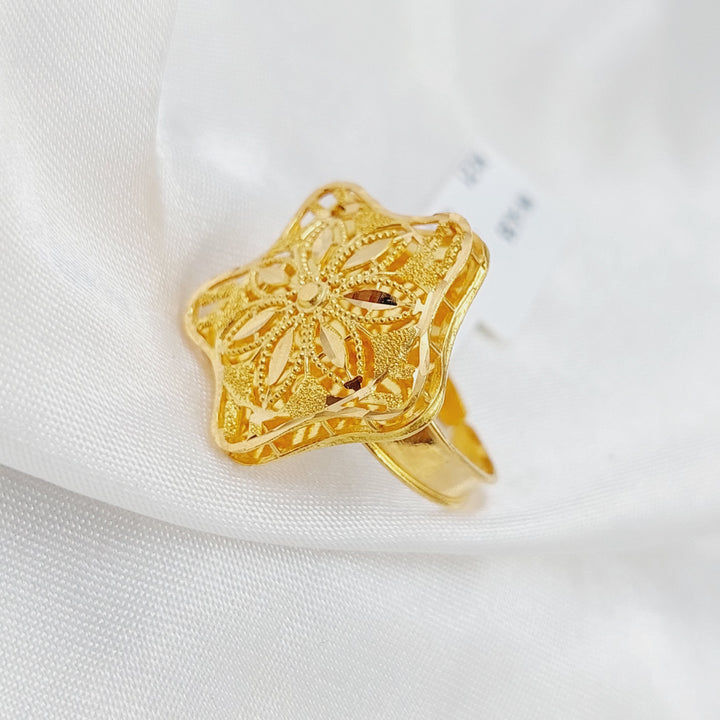 21K Gold Kuwaiti Ring by Saeed Jewelry - Image 3