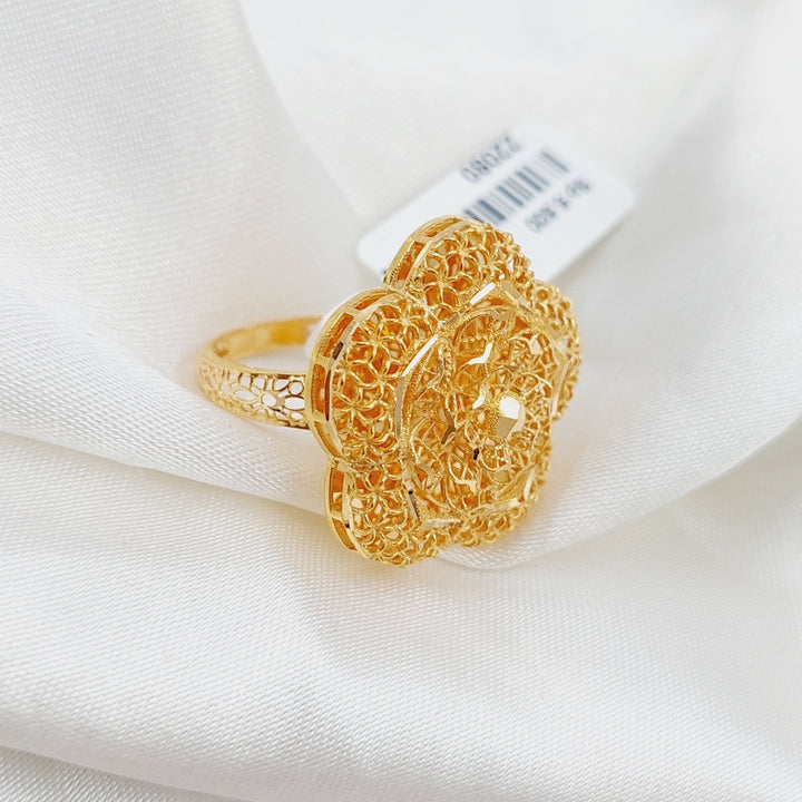 21K Gold Kuwaiti Ring by Saeed Jewelry - Image 2