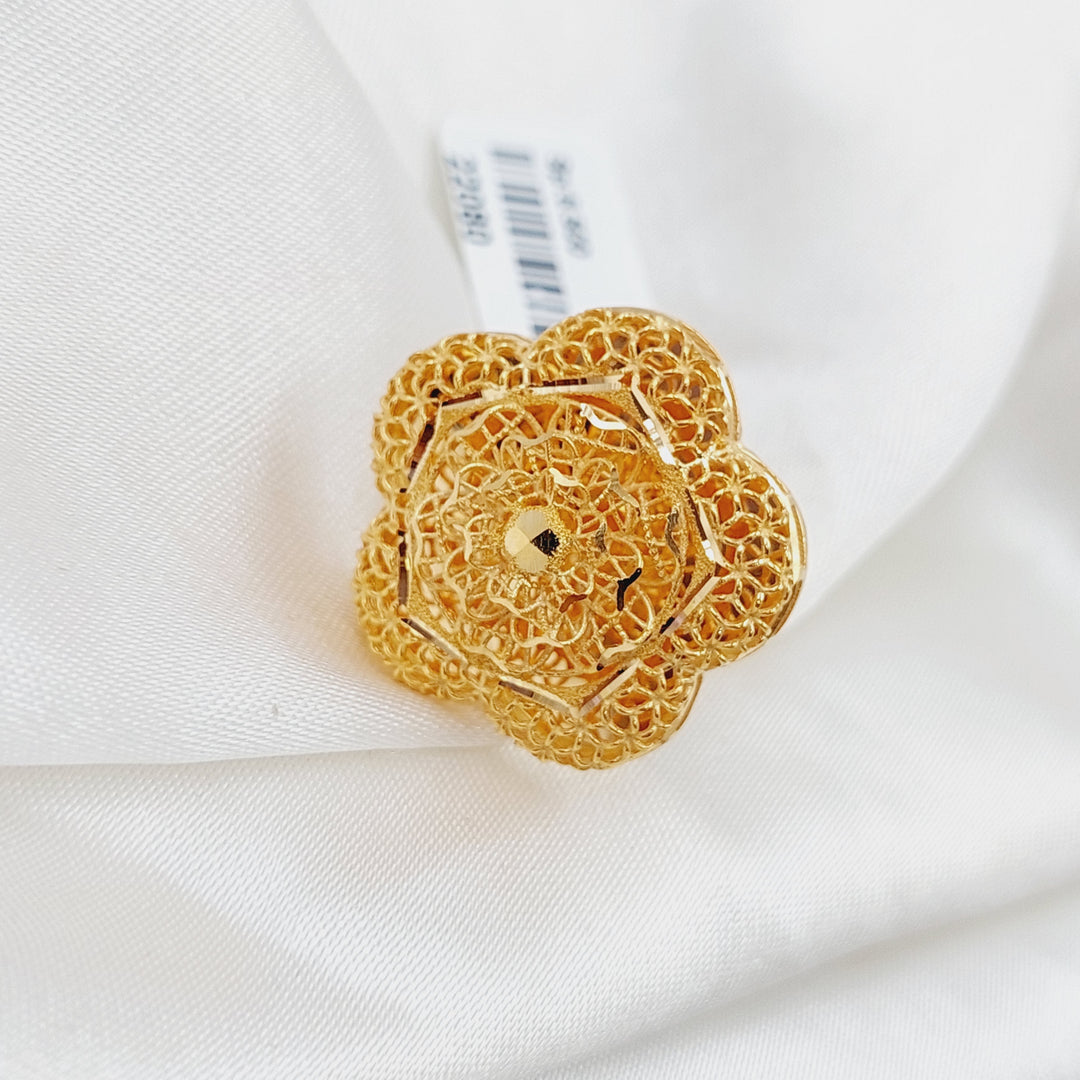 21K Gold Kuwaiti Ring by Saeed Jewelry - Image 8