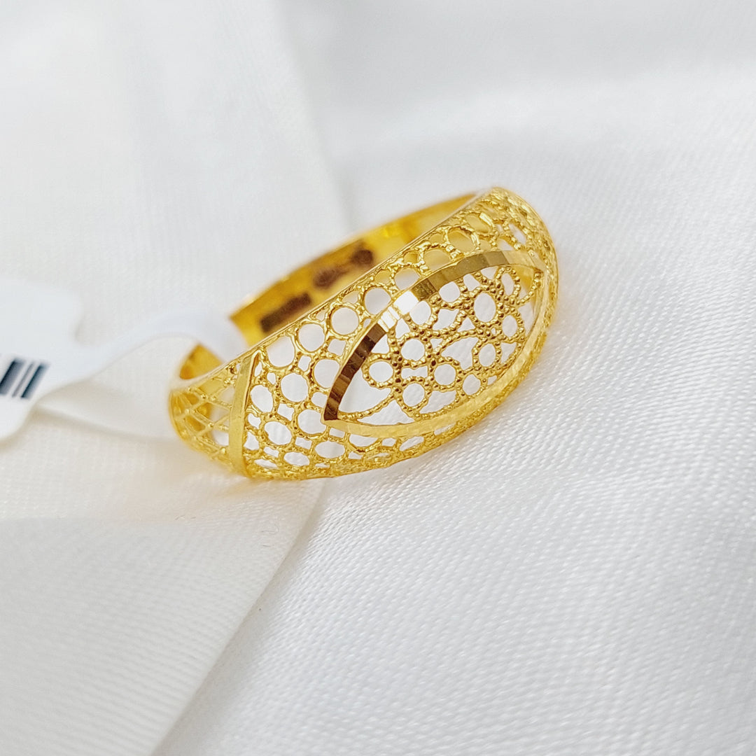 21K Gold Kuwaiti Ring by Saeed Jewelry - Image 3