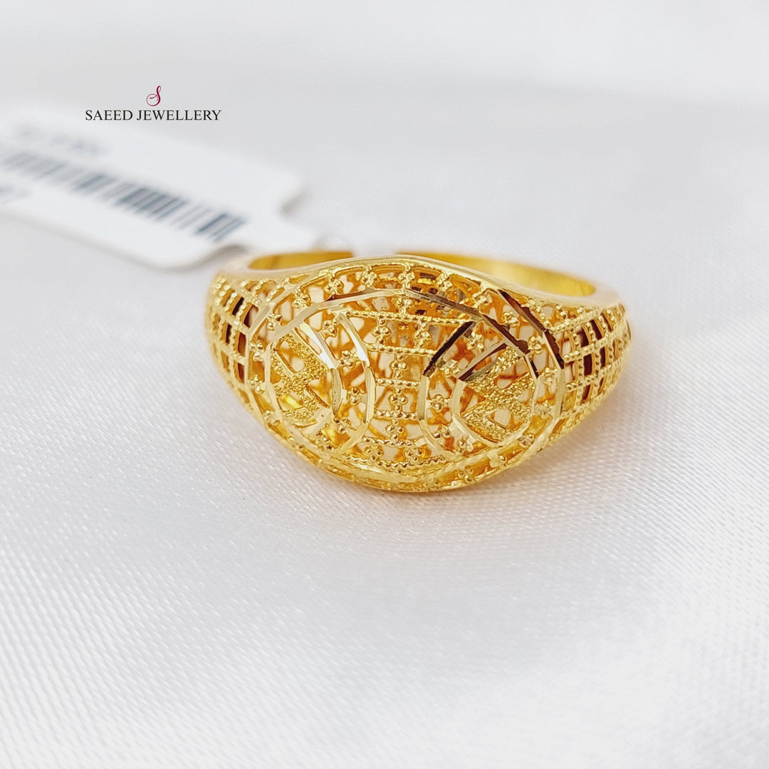 21K Gold Kuwaiti Ring by Saeed Jewelry - Image 3