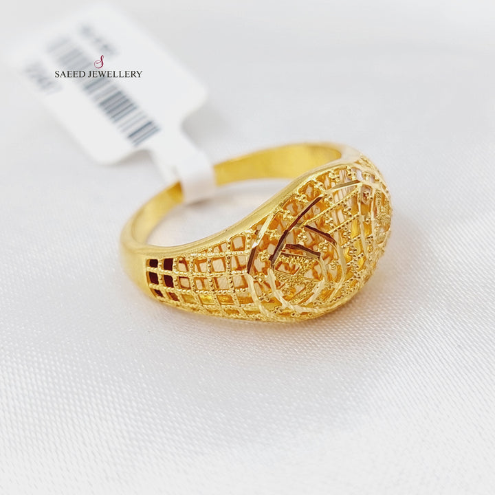 21K Gold Kuwaiti Ring by Saeed Jewelry - Image 4